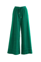 River Babycord Ric Rac Trim Wide Leg Trouser - Teal