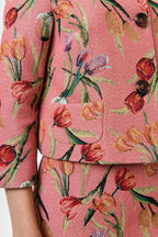 Salut Tulip Jacquard Short Jacket - Pink