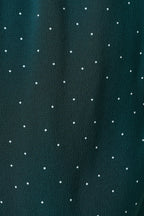 Saro Micro Dot Dark Green Bias Midi Skirt