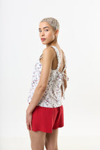 Siena Regency Print Strappy Tie Back Top