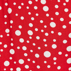 Louche Mara Spot It Print Ruffle Hem Wrap Midi Skirt Red