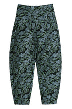 Sutton Blossom Jacquard Barrel Trouser - Black
