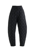 Sutton Black Bow Jacquard Barrel Trousers