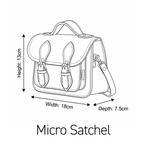 Handmade Leather Micro Satchel - Dark Brown