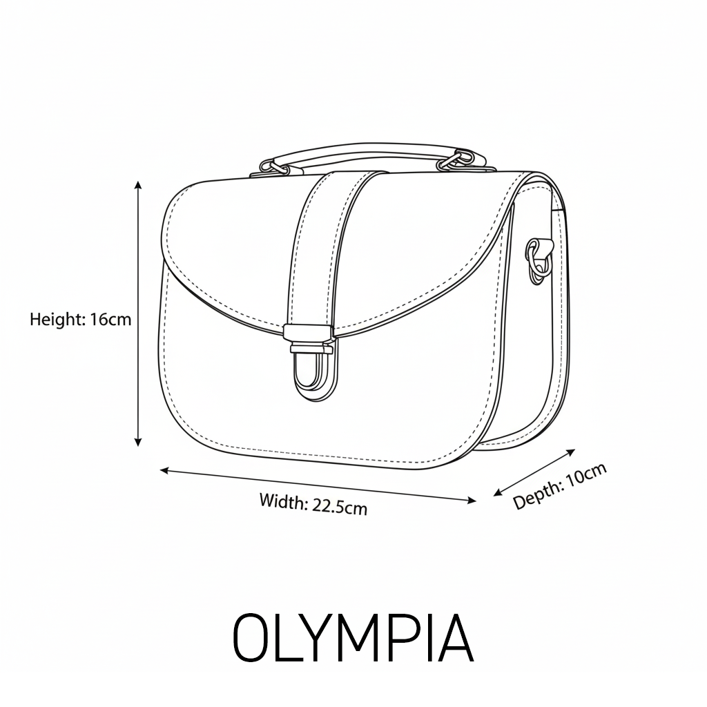 Olympia Handmade Leather Bag - Magenta