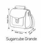 Executive Handmade Leather Sugarcube Grande - Marsala Red