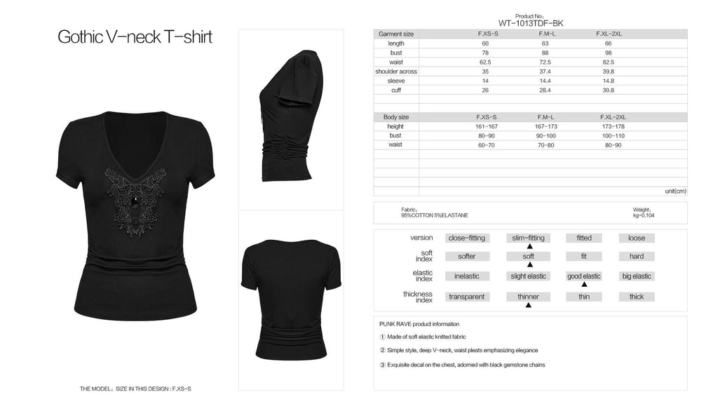 Punk Rave Armida V-neck T-shirt