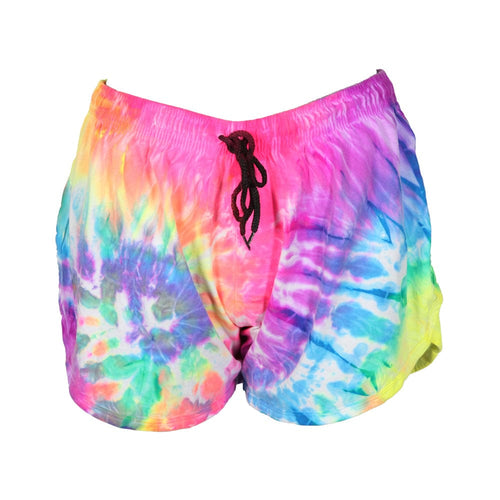Hippy Tie Dye Shorts Neon