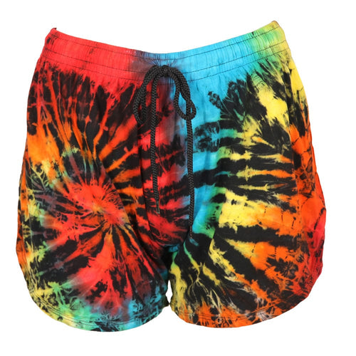 Hippy Tie Dye Shorts Rainbow