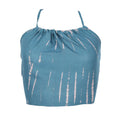 Hippy Tie Dye Halter Top Petrol