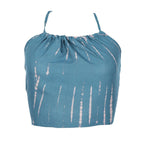 Hippy Tie Dye Halter Top Petrol