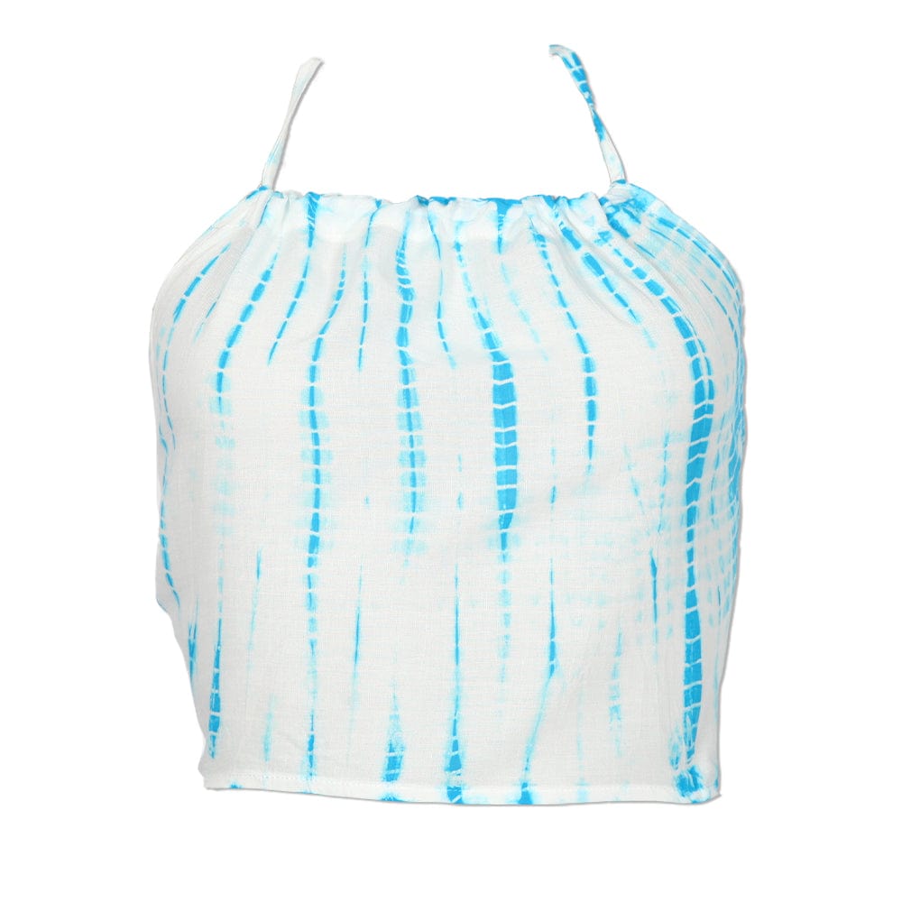 Hippy Tie Dye Halter Top White