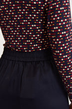 Tilde Sustainable Satin Back Crepe Wide Leg Trousers - Navy