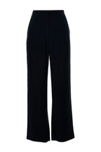 Tilde Linen Mix Straight Leg Trousers - Black