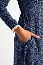 Timothea Daisy Time Lace Trimmed Midi Dress