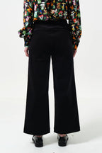 Tim Baby Cord Straight Cut Trousers - Black