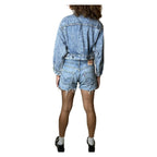 Original Vintage 1980's Acid Stone Wash Denim Jacket UK 8 - 10