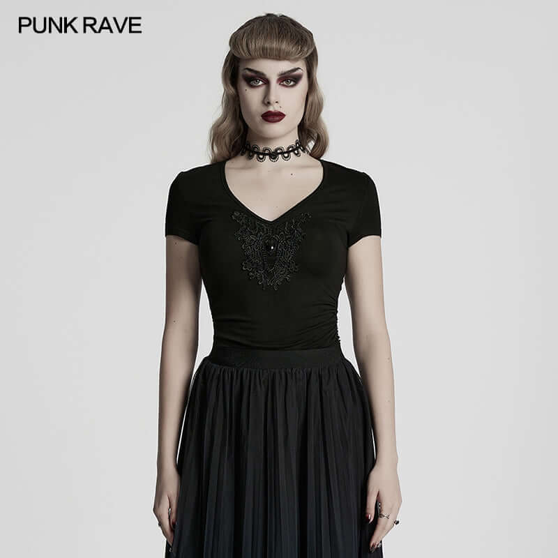 Punk Rave Armida V-neck T-shirt