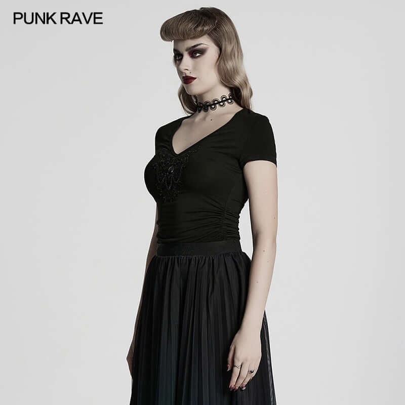 Punk Rave Armida V-neck T-shirt