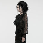 Punk Rave Demille Sequinned Lace Blouse