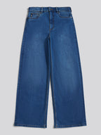Womens Wide Fit Jean Mid Wash