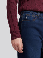 Womens Wide Fit Jean Dark Blue Wash