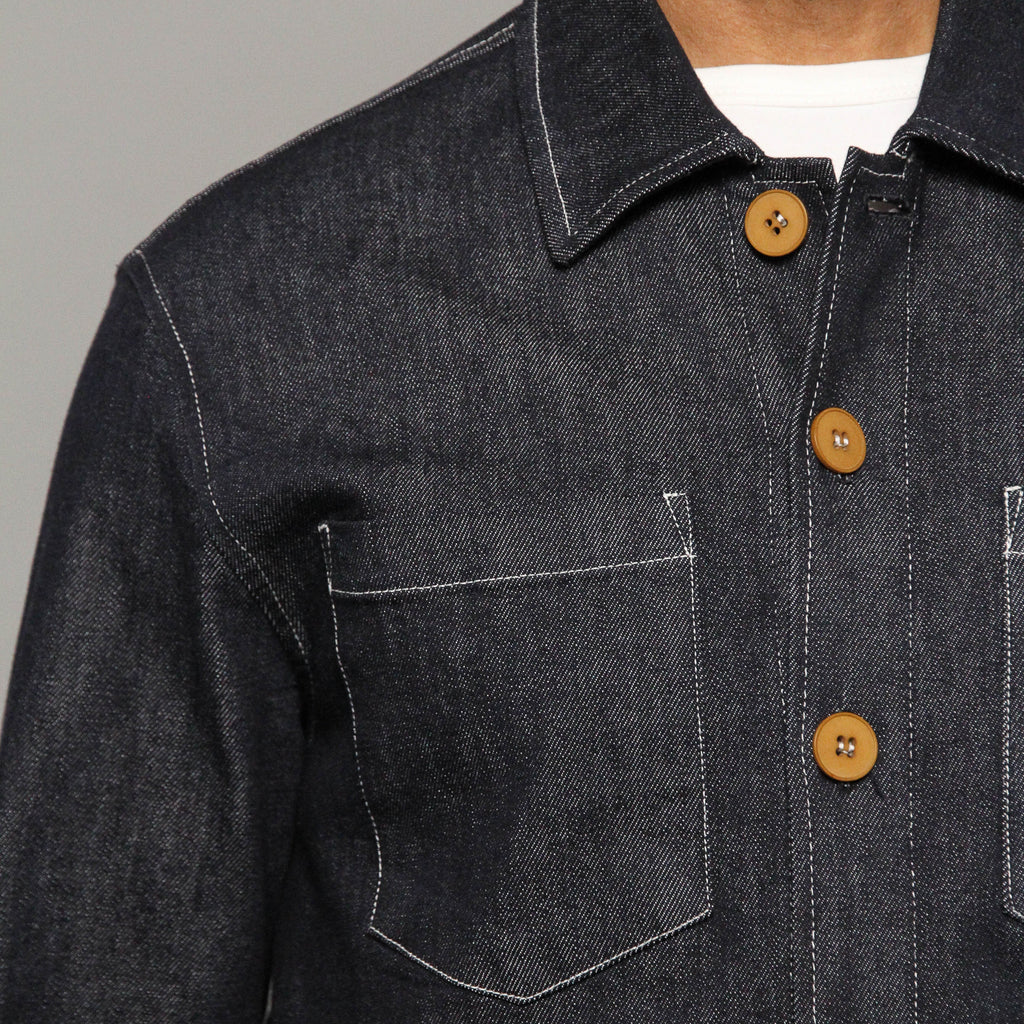 Turner Long Sleeve Shacket - Denim Stay Blue