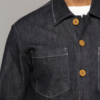 Turner Long Sleeve Shacket - Denim Stay Blue