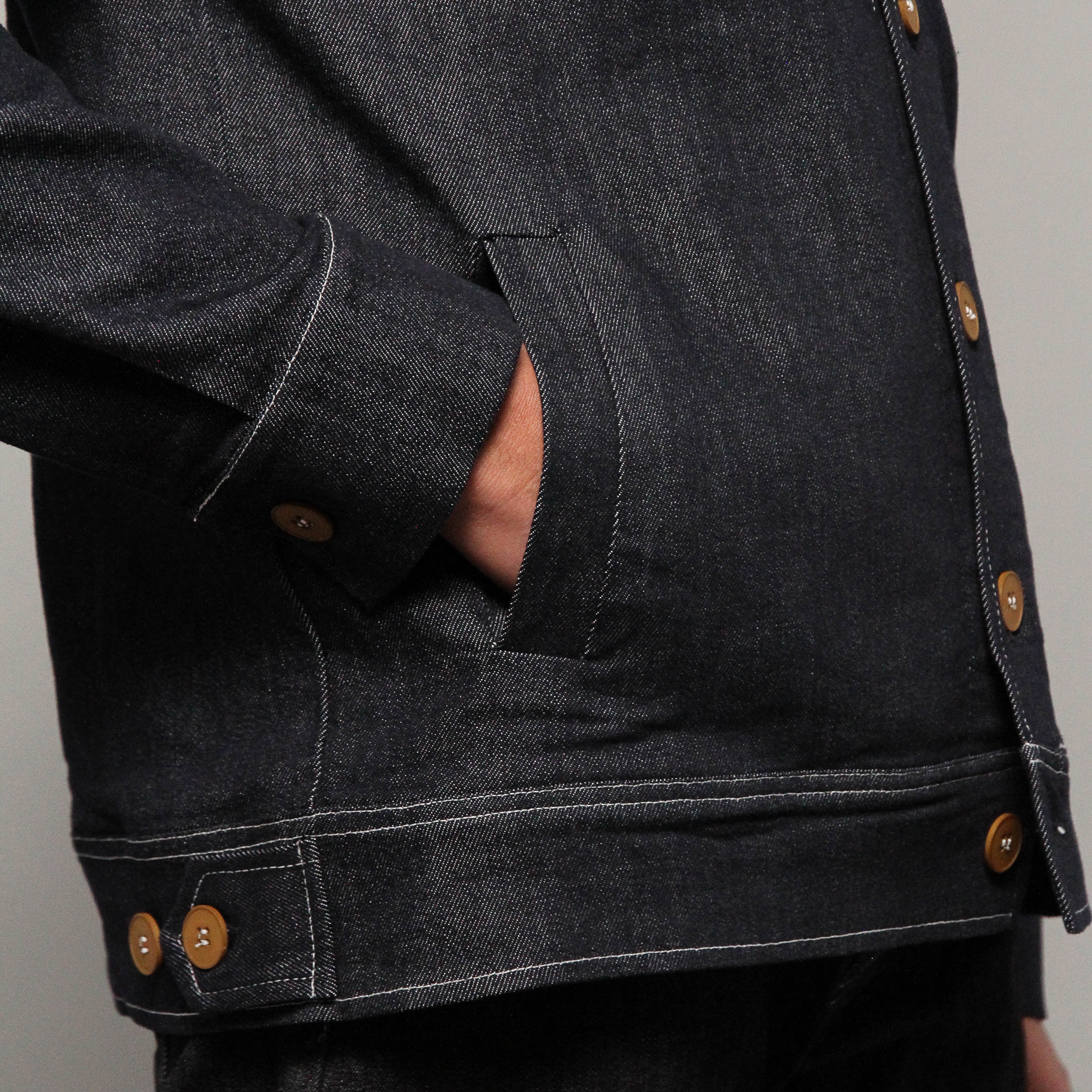 Turner Long Sleeve Shacket - Denim Stay Blue