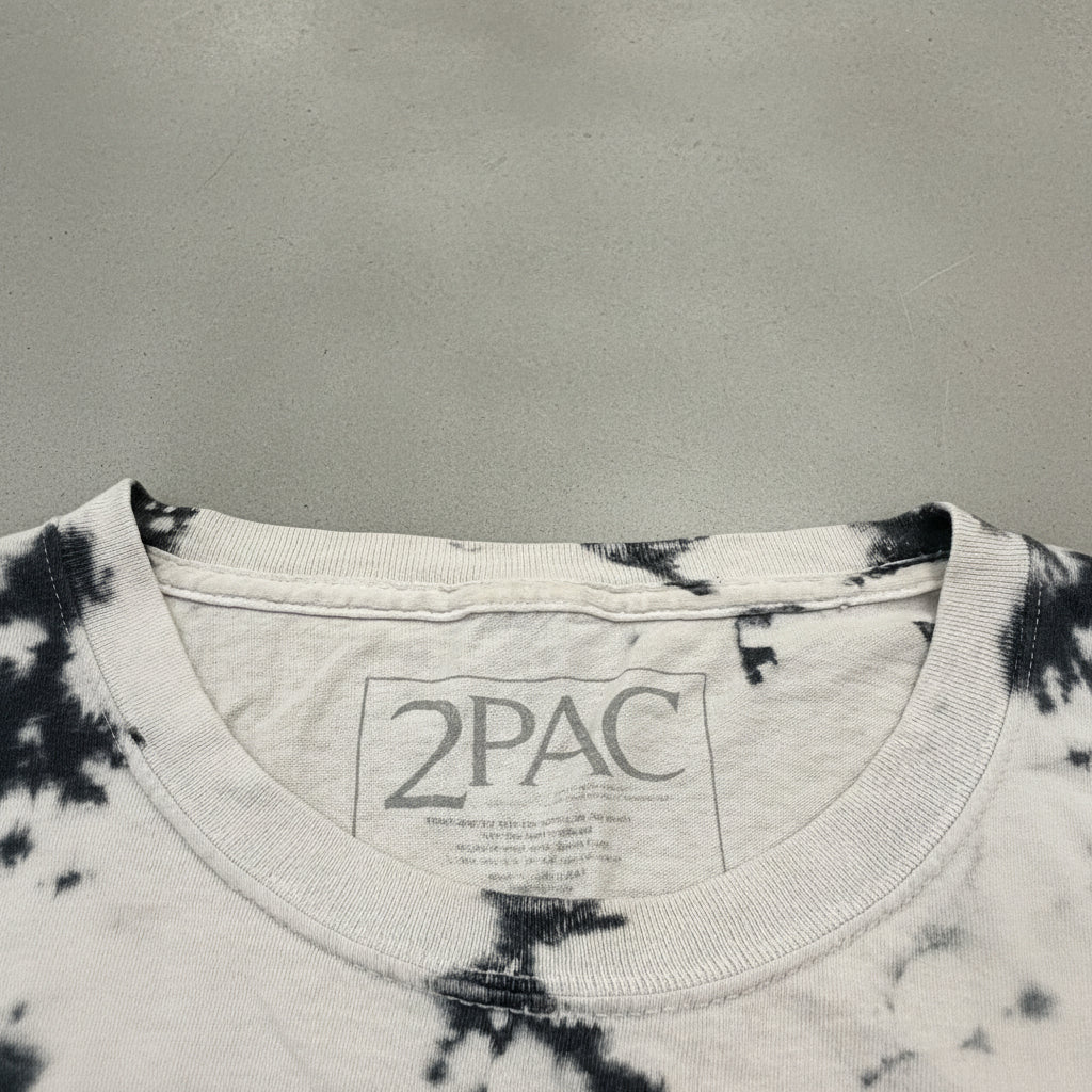 Vintage 00s Tupac T-Shirt Black/White Large