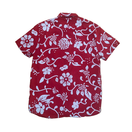 Vintage WESC Hawaiian Short Sleeved Shirt Red Medium