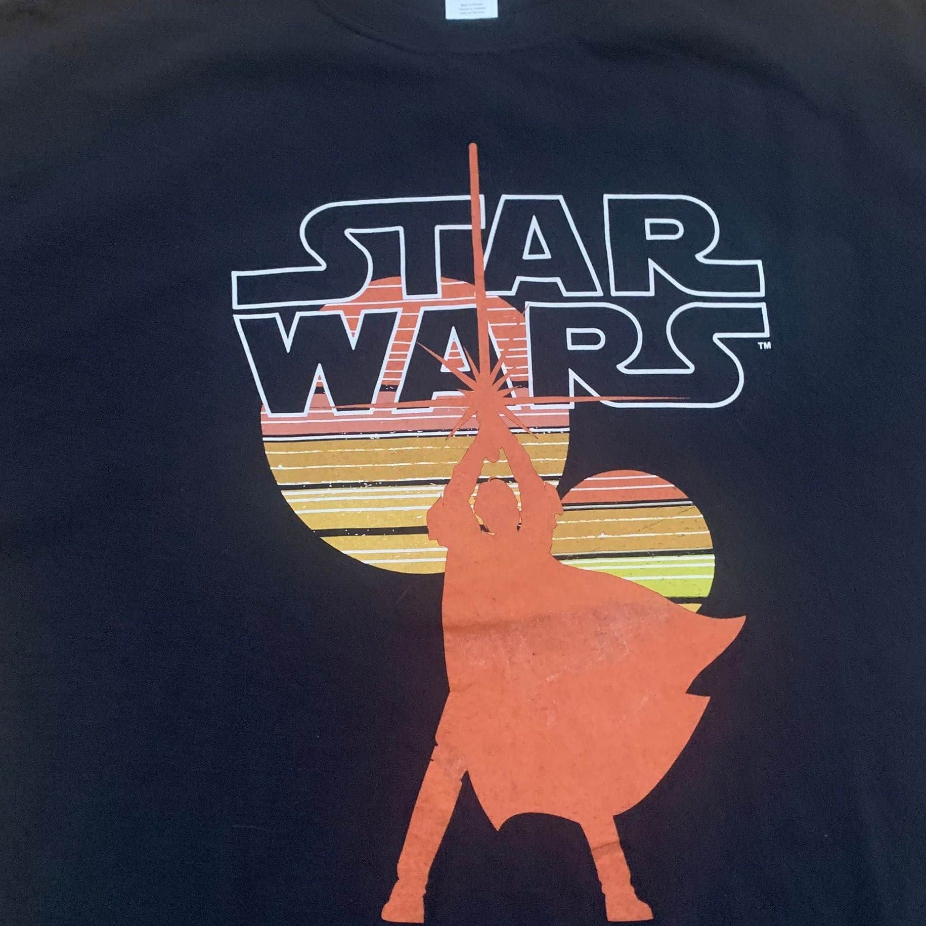 Vintage Star Wars Skywalker T-Shirt Black XL