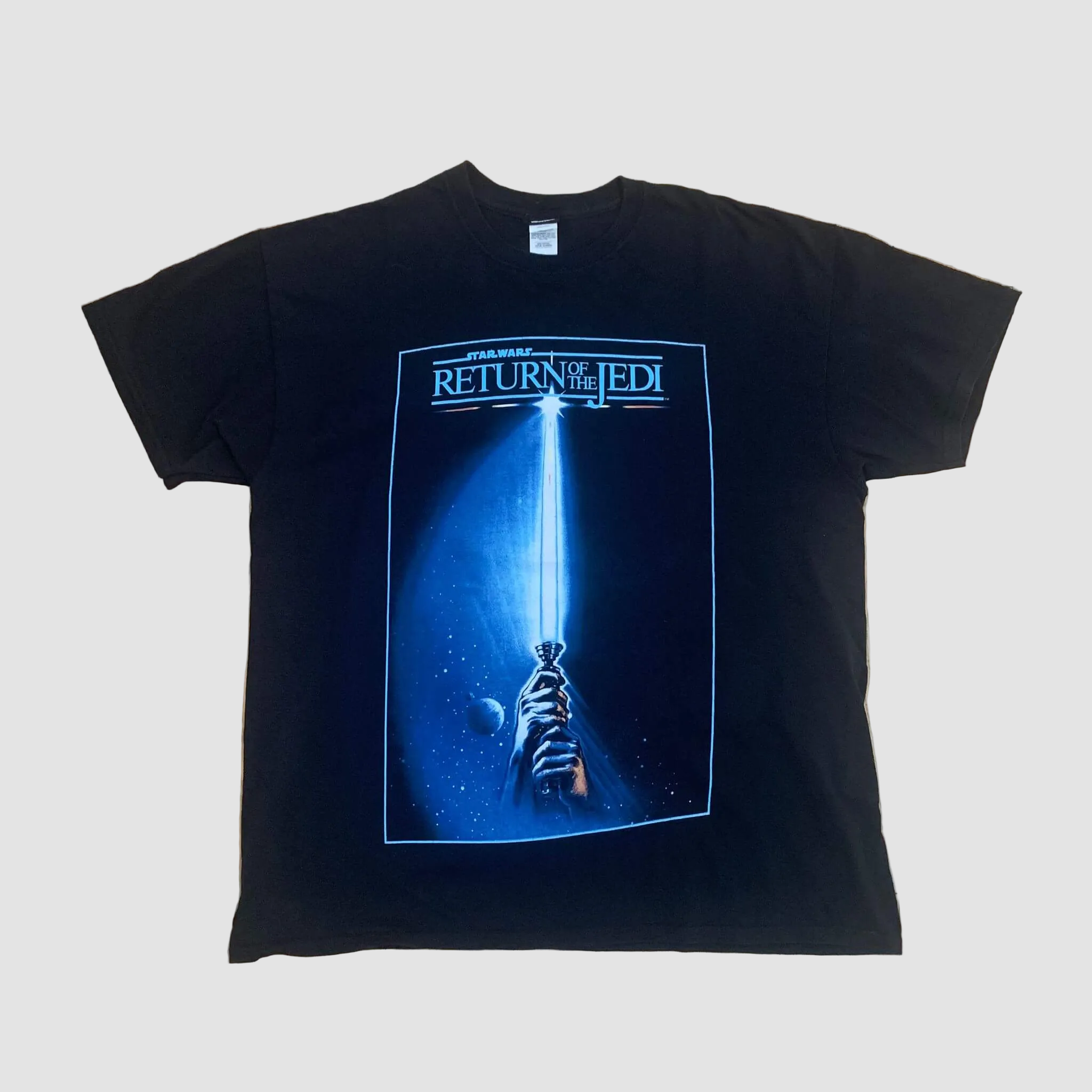 Vintage Star Wars Return Of The Jedi T-Shirt Black XL