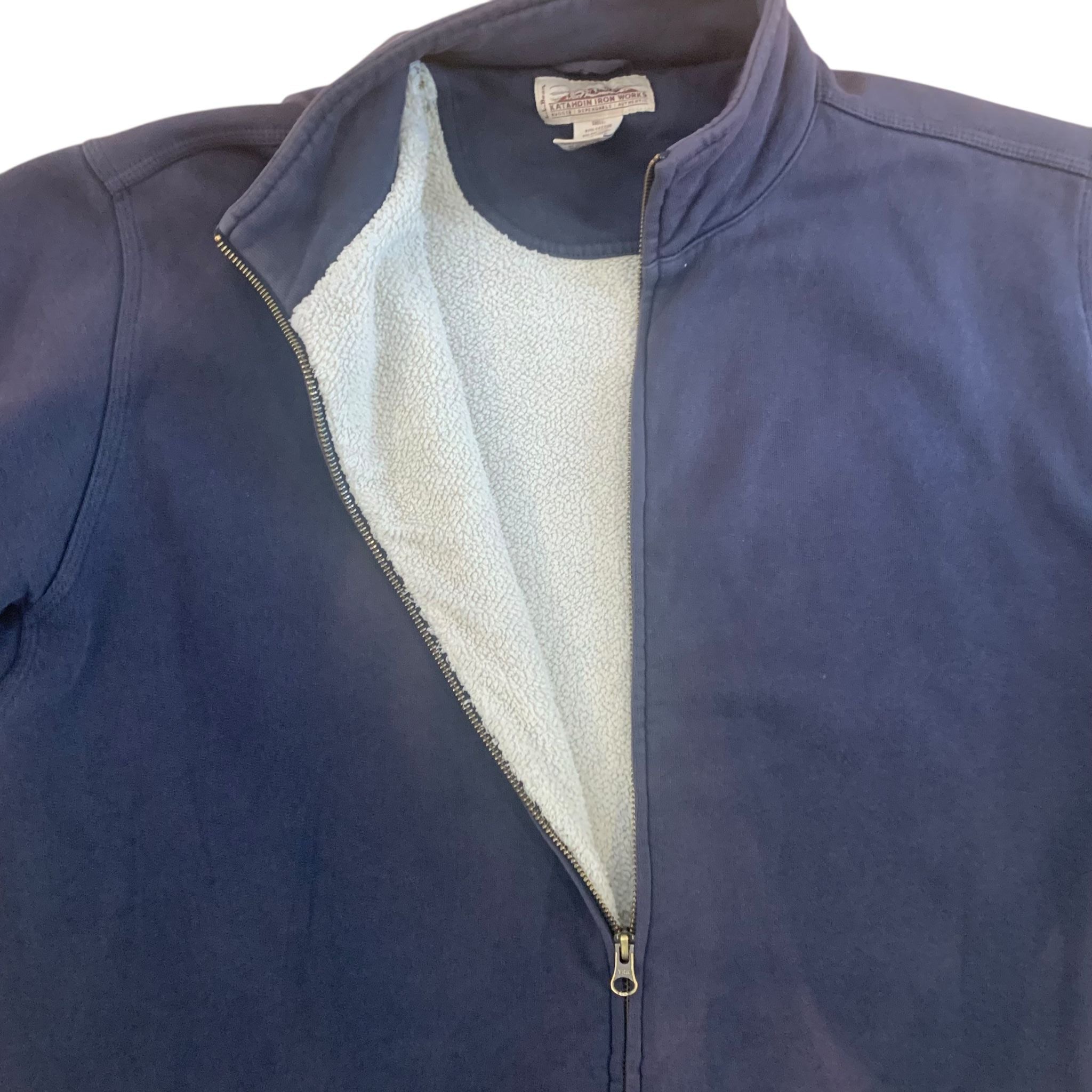 Vintage L.L.Bean Katahdin Zip Fleece Sweatshirt Navy Large
