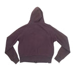 Vintage Womens Wolf Scene Zip Hoodie Brown Medium