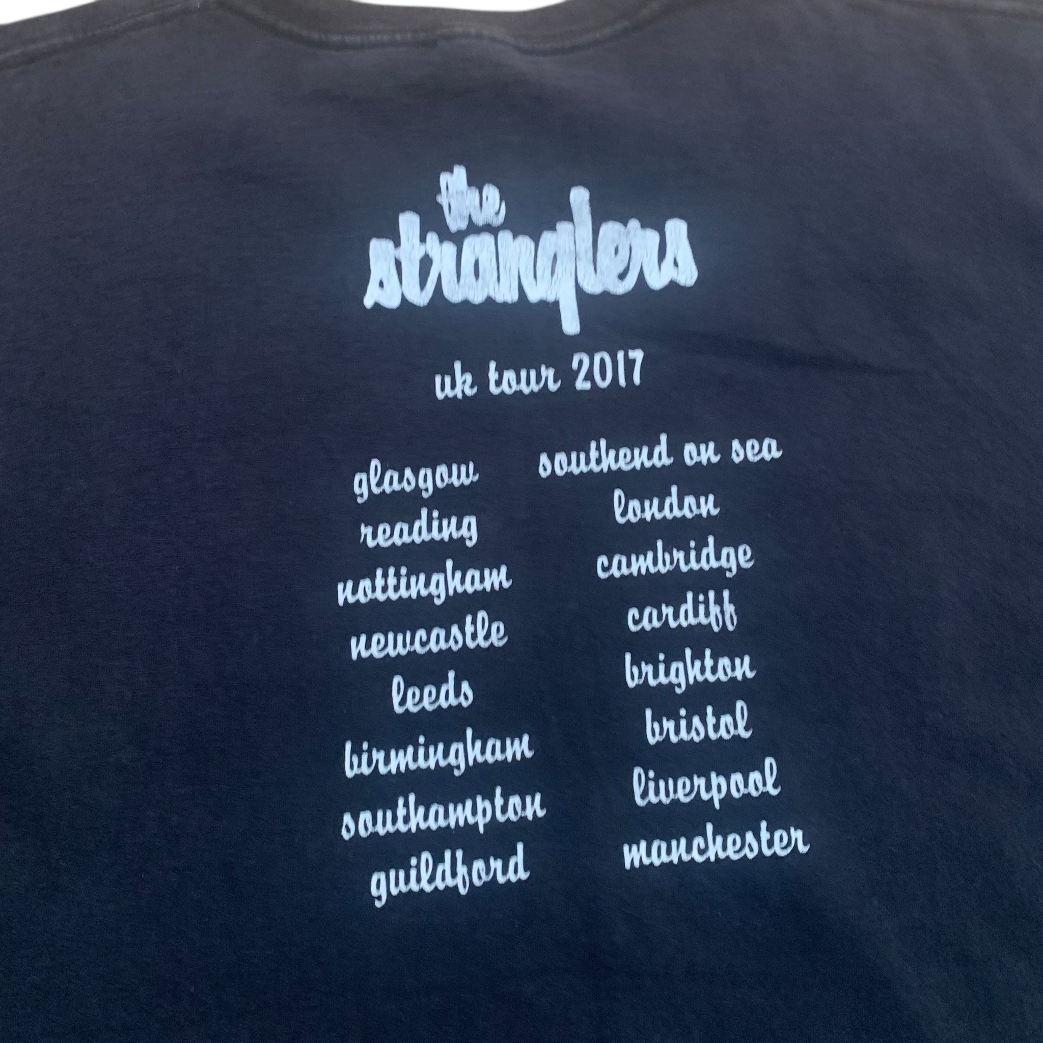 Vintage The Stranglers UK Tour T-Shirt 2017 Black/White XXL