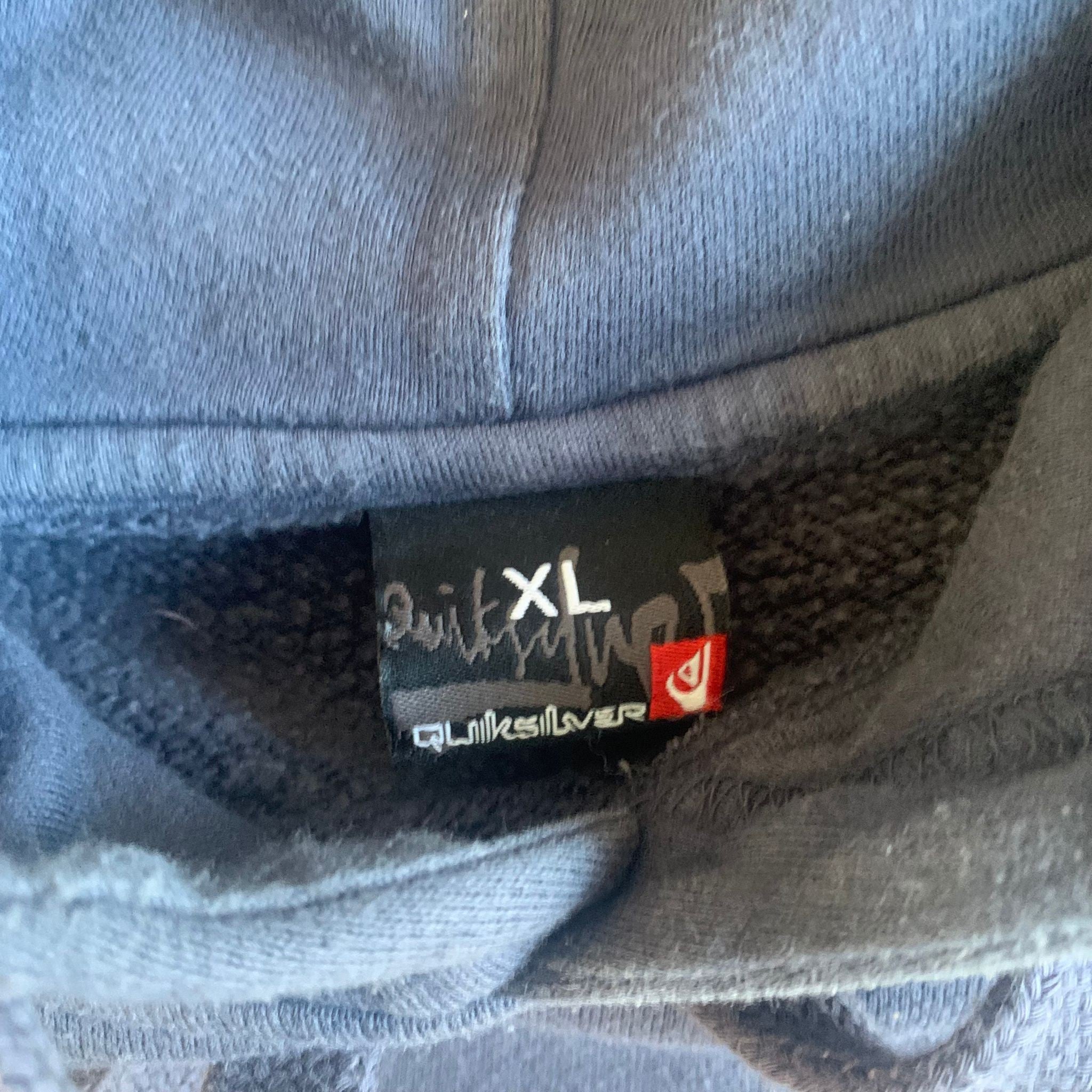 Vintage 90s Quiksilver Hoodie Navy XL – Brag Vintage