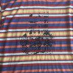 Vintage 90s Striped Pop Art Print T-Shirt Red/Blue Medium