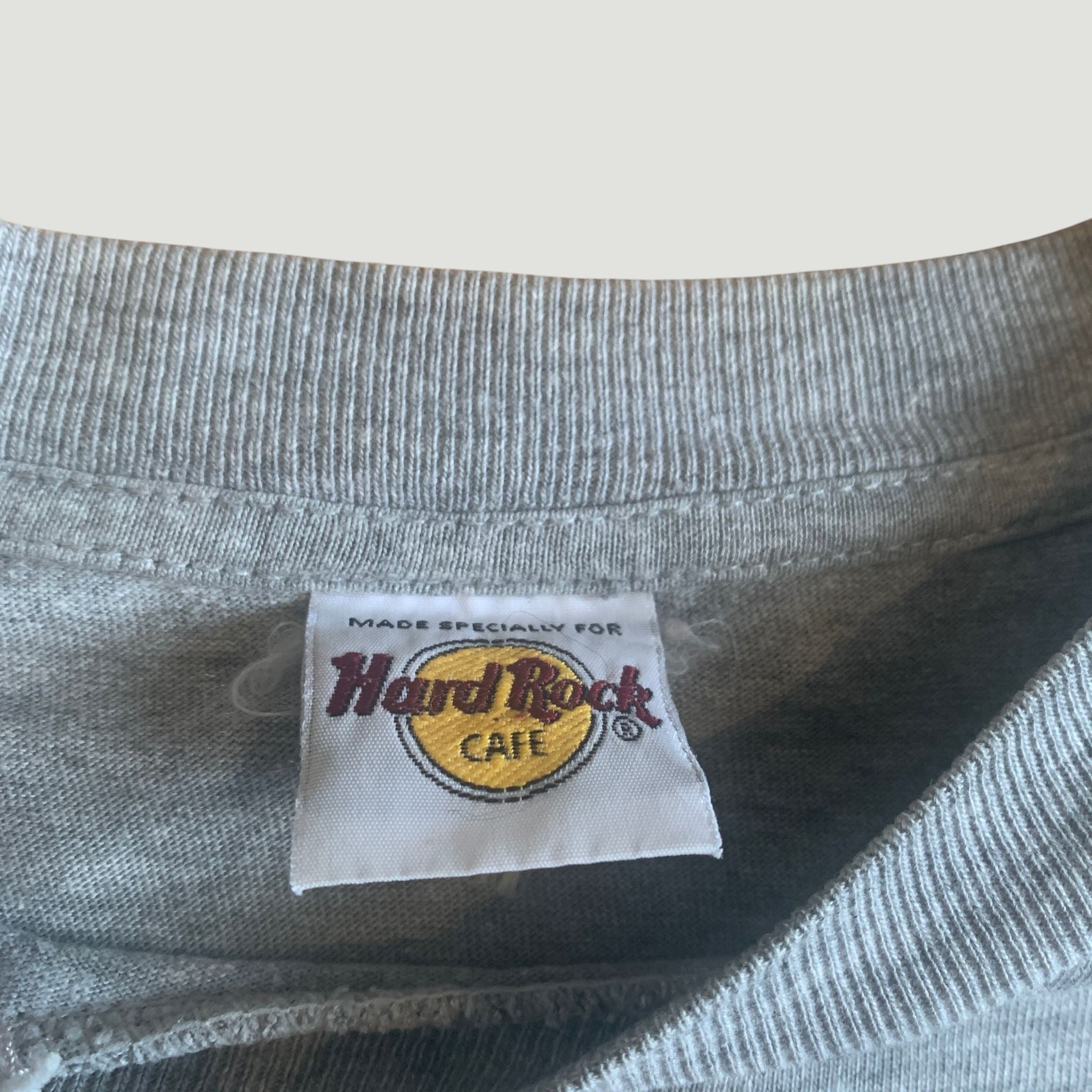 Vintage 90s Hard Rock Cafe Singapore T-Shirt Grey Large