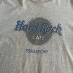Vintage 90s Hard Rock Cafe Singapore T-Shirt Grey Large