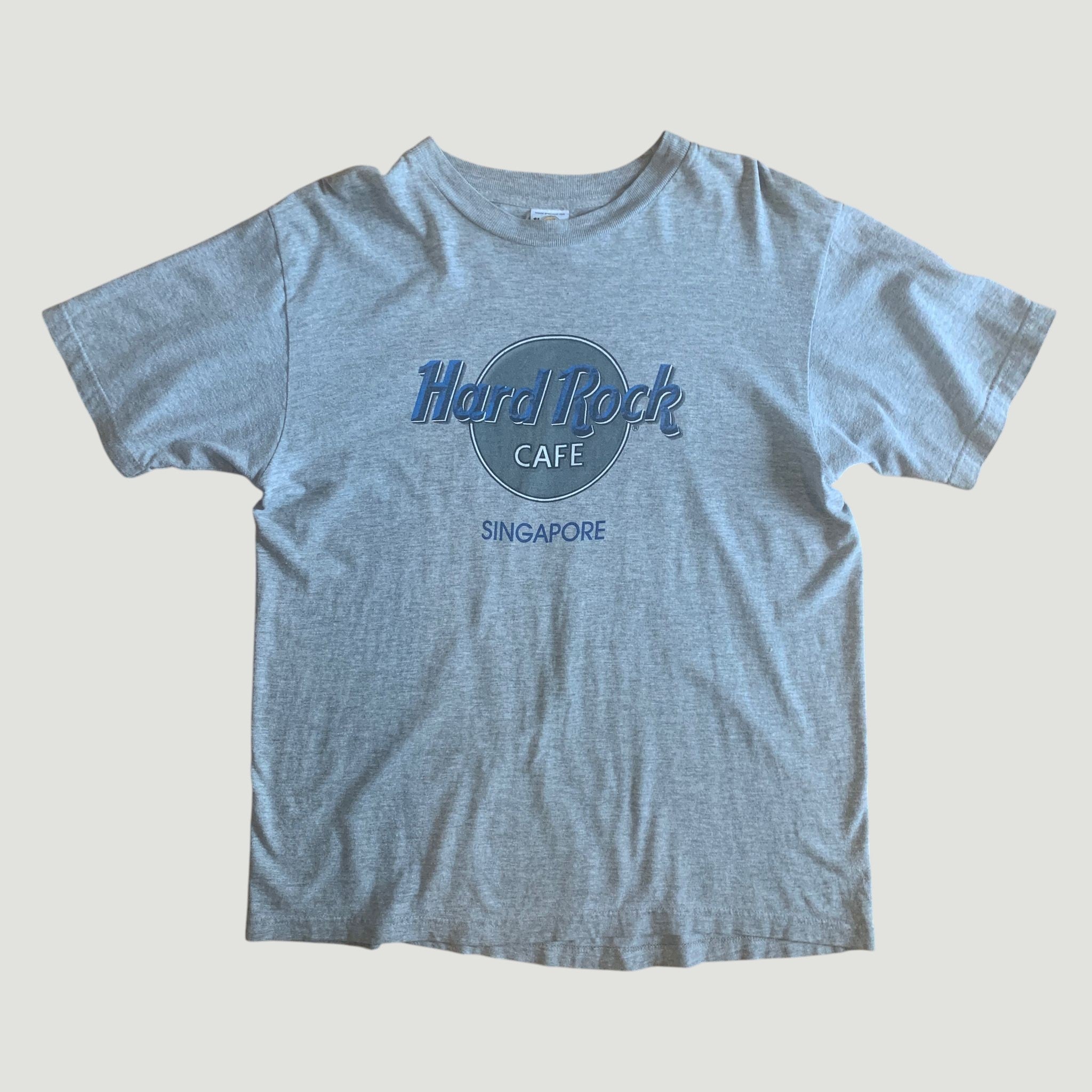 Vintage 90s Hard Rock Cafe Singapore T-Shirt Grey Large