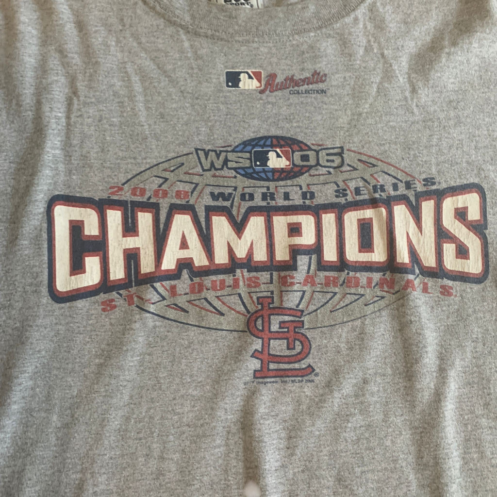Vintage Lee Sport 2006 World Series Cardinals T-Shirt Grey Large