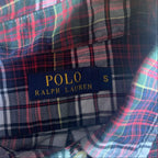 Vintage Polo Ralph Lauren Long Sleeved Shirt Checked Maroon Small