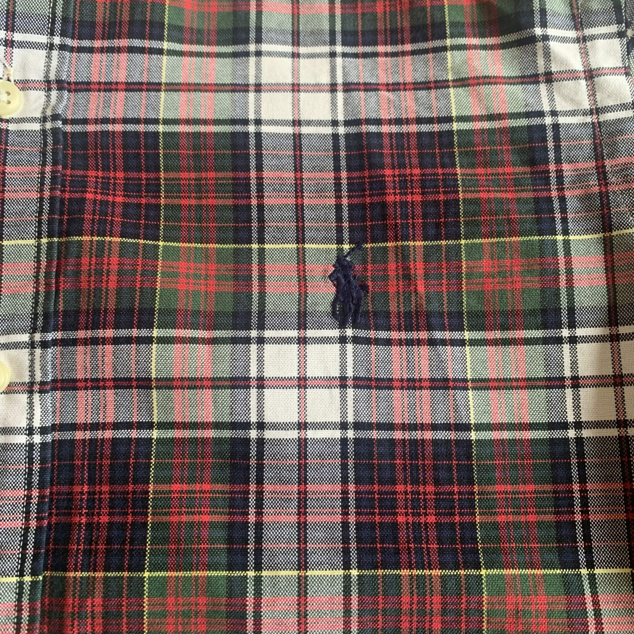 Vintage Polo Ralph Lauren Long Sleeved Shirt Checked Maroon Small