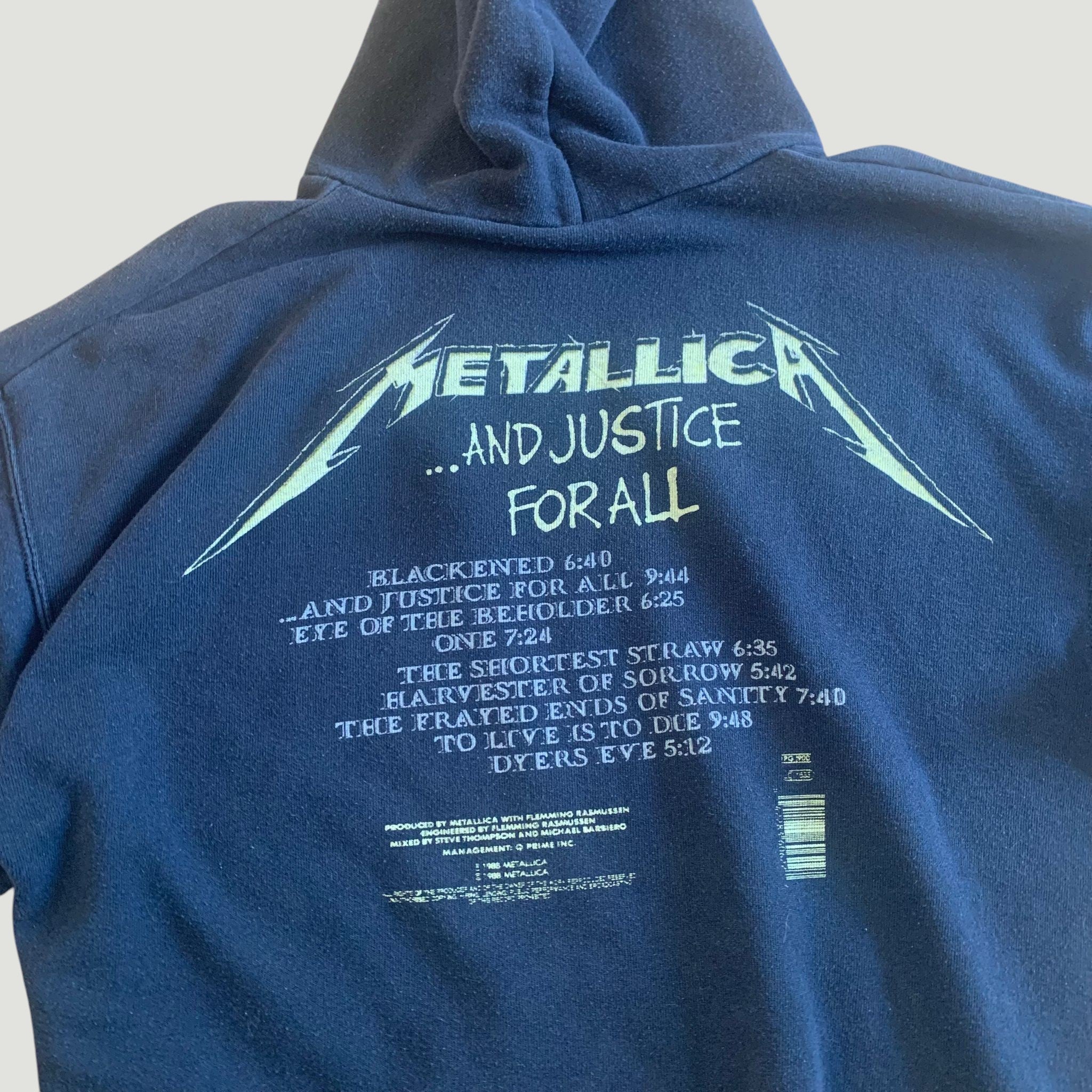 Vintage Metallica '..And Justice For All' Hoodie Black XL