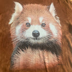 Vintage Oversized Red Panda T-Shirt Tie Dye Brown Large