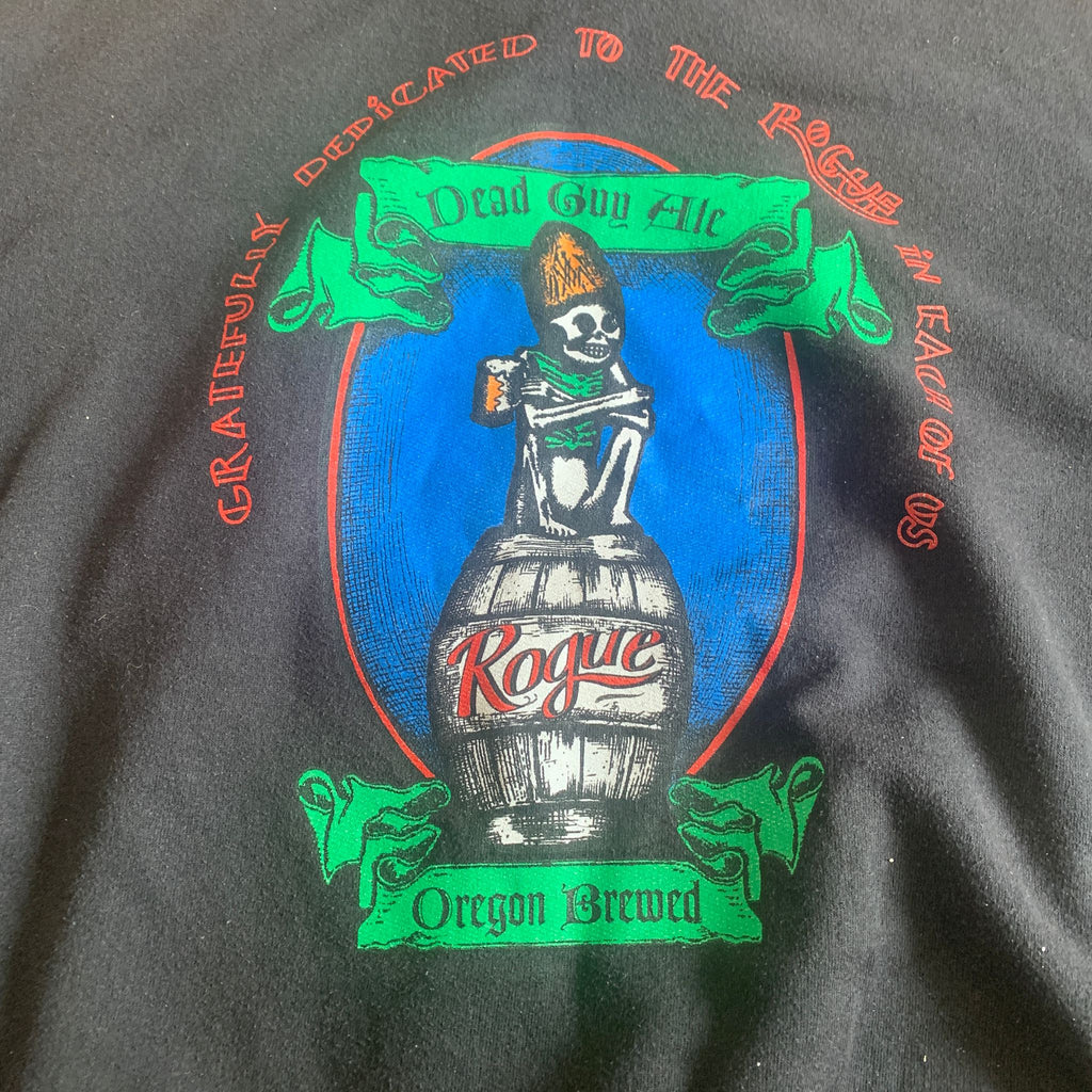 Vintage Dead Guy Ale Rogue Hoodie Black Large
