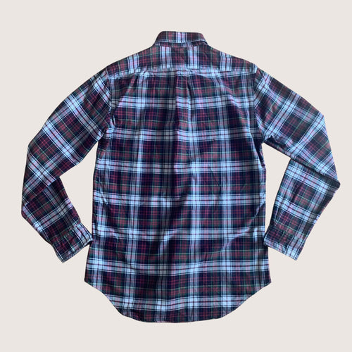 Vintage Polo Ralph Lauren Long Sleeved Shirt Checked Maroon Small
