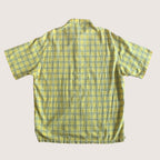 Vintage 90s Rip Curl Checked Shirt Short Sleeved Yellow Large