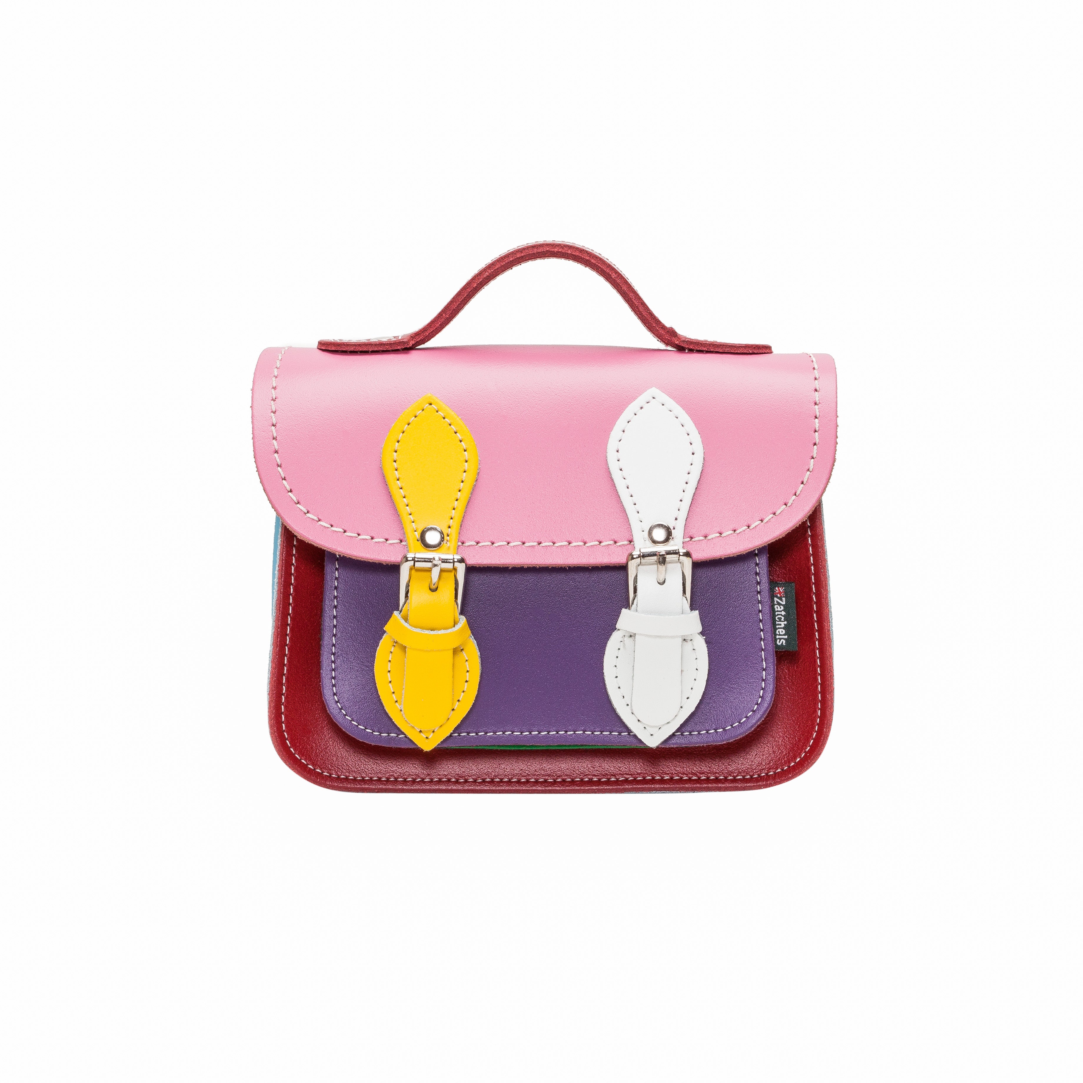Handmade Leather Micro Satchel - Classic Kaleidoscope Small